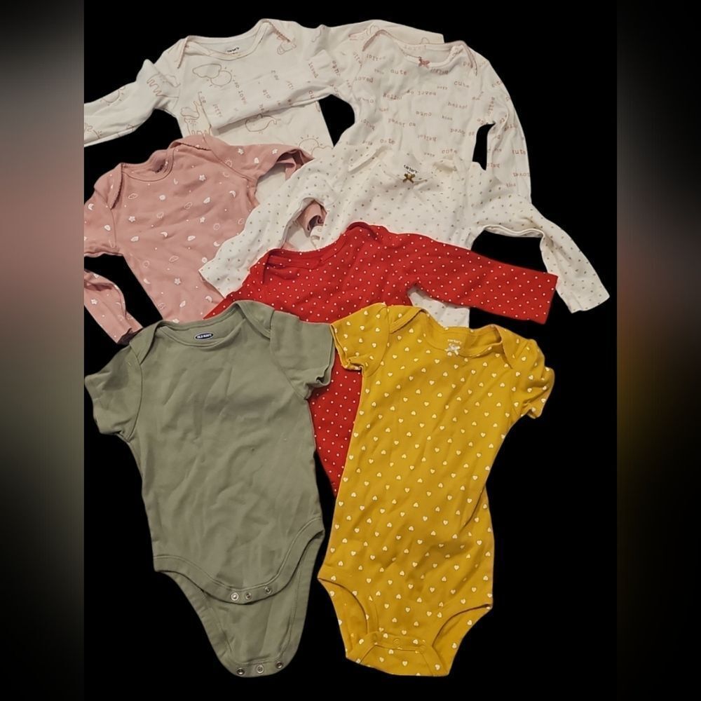 chic Kids One Piece Bodysuit Set - Green, Yellow, Red, Pink